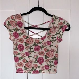 Cropped Floral Top Forever 21